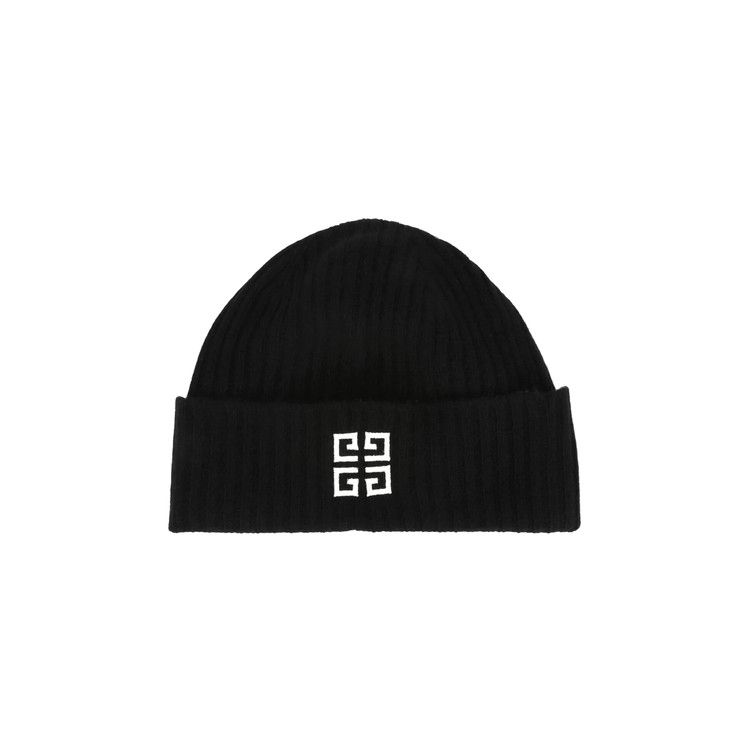 Givenchy Ribbed Embroidered Logo Beanie 'Black/White'