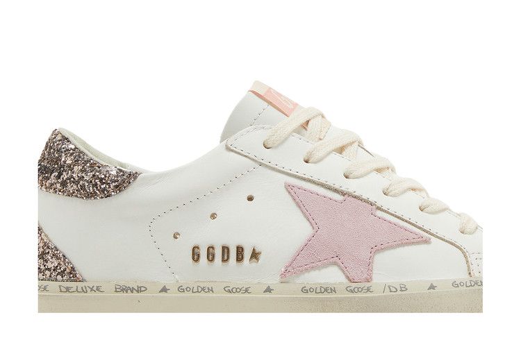 Golden Goose Wmns Hi Star 'White Antique Pink Glitter'