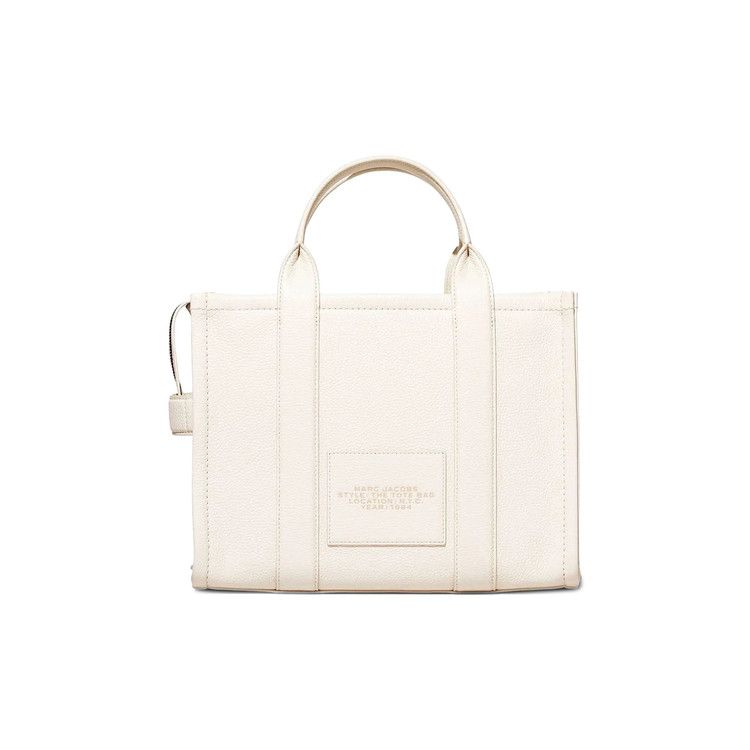 Marc Jacobs Leather Medium Tote Bag 'White'
