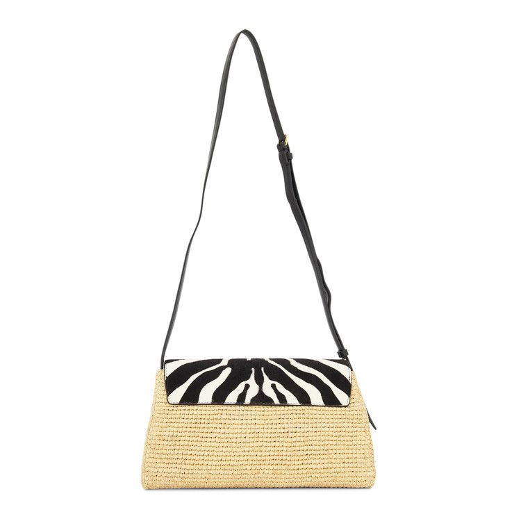 Khaite Audrey Raffia Crossbody 'Black/White'