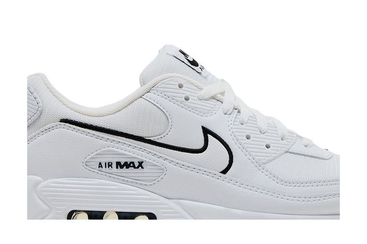 Nike Air Max 90 'White Black Outlined Swoosh'