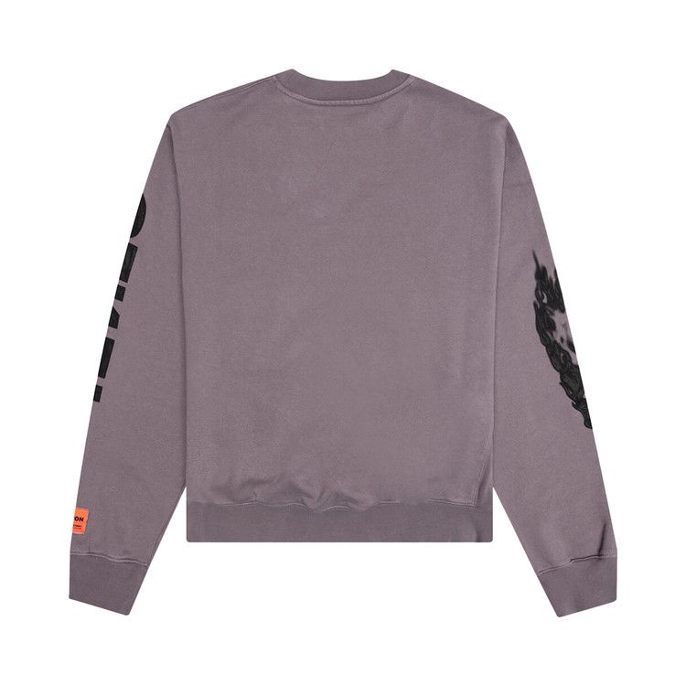 Heron Preston Flaming Skull Crewneck 'Grey/Black'