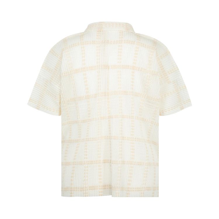 Homme Plissé Issey Miyake Lace Grid Pleats Shirt 'White'