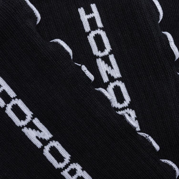 Honor The Gift Embroidery Edge Ribbed Sock 'Black'
