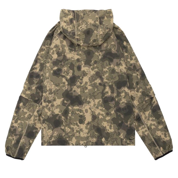 Nike Tech Dri-FIT Woven Camo Windrunner Oversized Jacket 'Neutral Olive/Black'