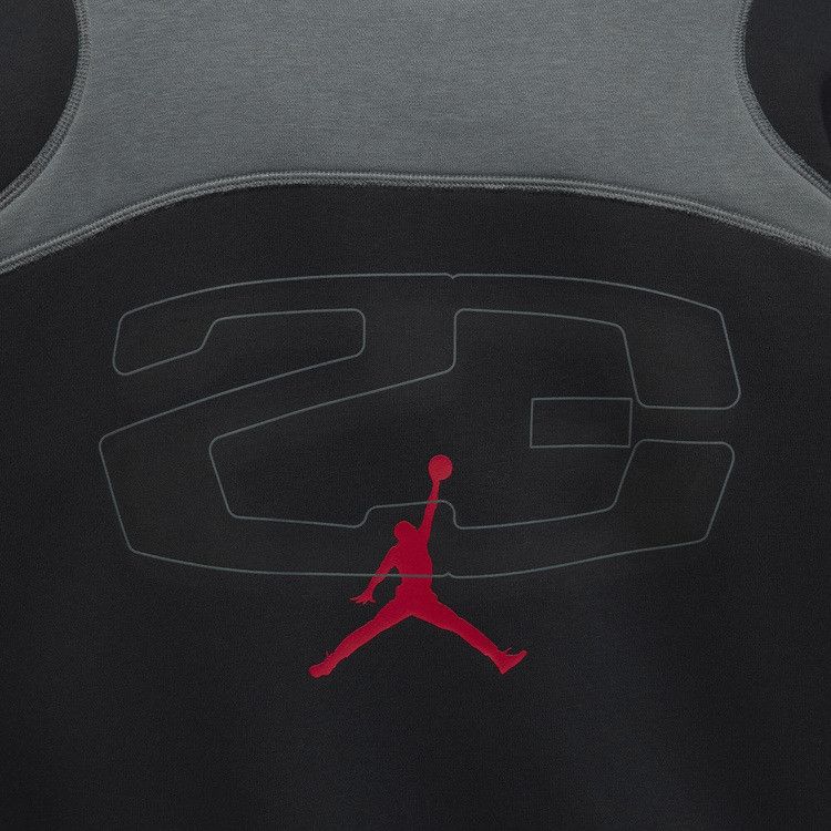 Air Jordan Oversized Full-Zip Hoodie 'Black/Iron Grey/Gym Red'