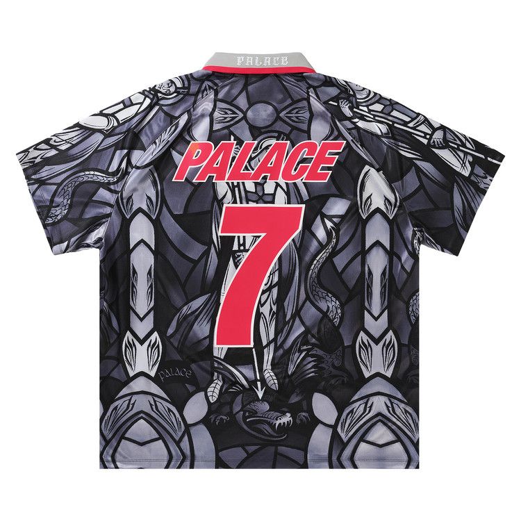 Palace x Nike England Dri-Fit Football Jersey 'Pewter Grey/Bright Crimson'