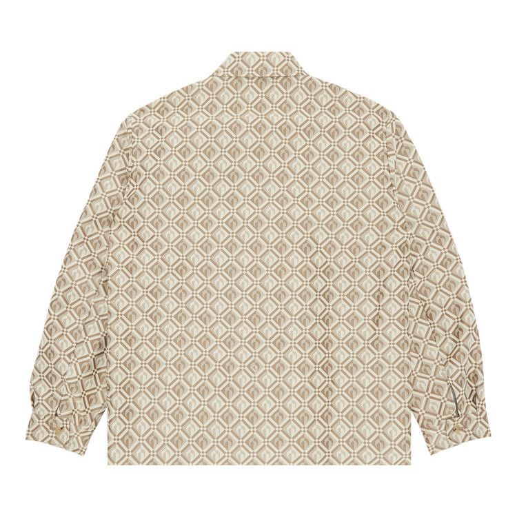 Marine Serre Moon Diamant Tailored Harrington Jacket 'Moon Diamant Beige Jacquard'
