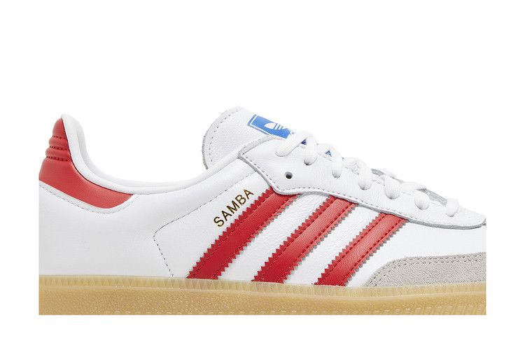 adidas Samba OG J 'White Collegiate Red Gum'