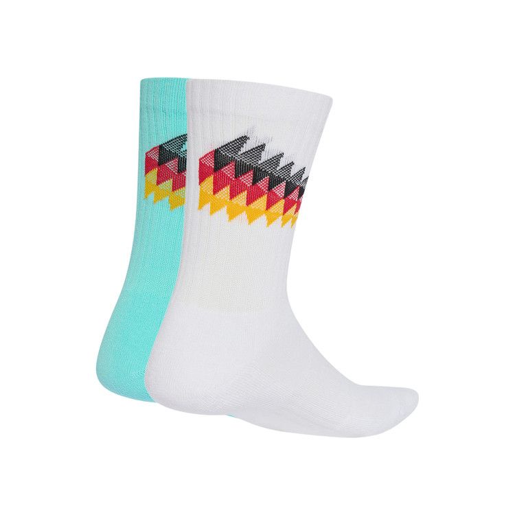 Adidas Germany 26 Fan Socks 'White/Flash Aqua/Black'