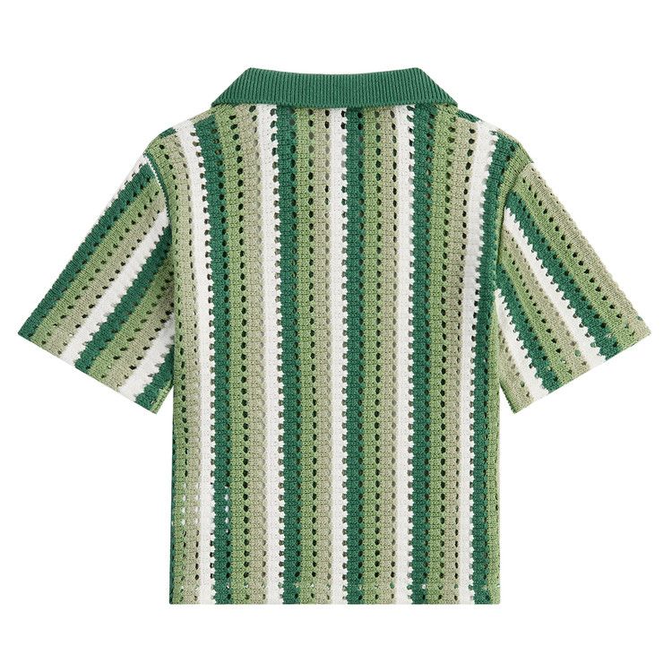 Kith Open Knit Pullover Polo 'Sage'