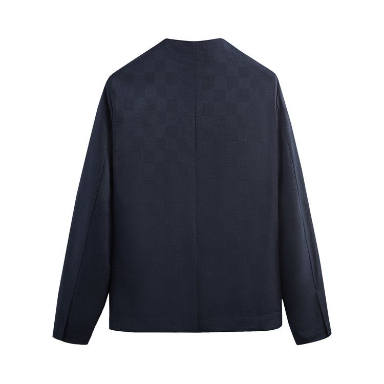 Kith Shadow Check Collarless Jacket 'Nocturnal'