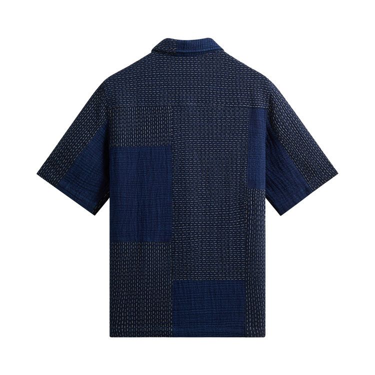 Kith Stitched Patchwork Boxy Collared Overshirt 'Mid Indigo'