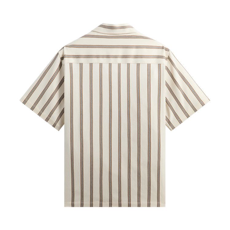 Kith Textured Stripe Thompson Camp Collar Shirt 'Sandalwood'