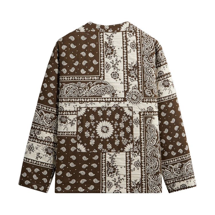 Kith Bandana Jacquard Long Sleeve Willis Shirt 'Coffee'