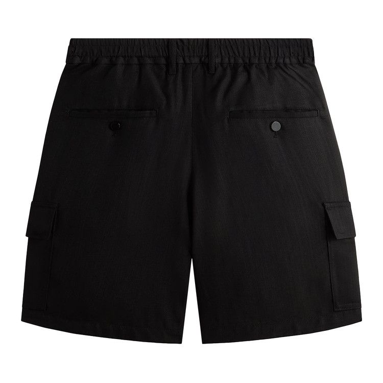 Kith &Kin Textured Viscose Conley Cargo Short 'Black'