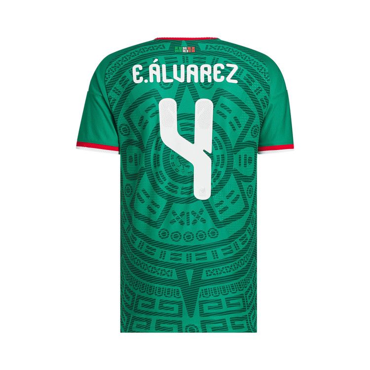Adidas Mexico 26 Home Alvarez Authentic Jersey 'Bold Green'