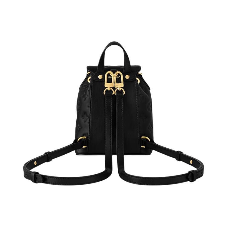 Louis Vuitton Coussin Backpack Mini 'Black Puffy Monogram Lambskin Leather'