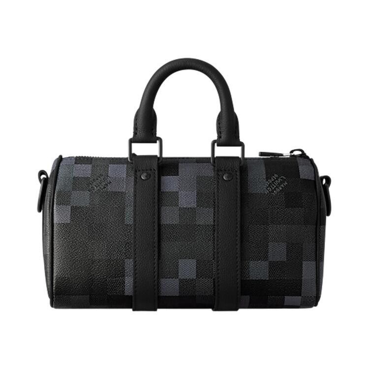 Louis Vuitton Keepall Bandouliere 25 'Black Damoflage Black Canvas'