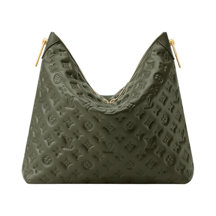 Louis Vuitton Coussin Hobo MM 'Dark Puffy Khaki Monogram Calf Leather'