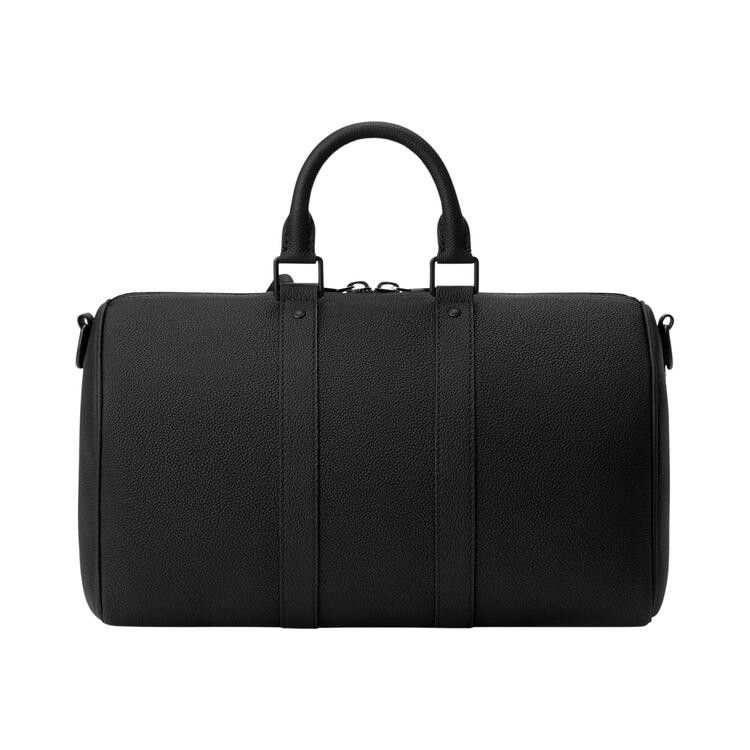 Louis Vuitton Keepall Bandoulière 35 'Black Waxy Calfskin Leather'