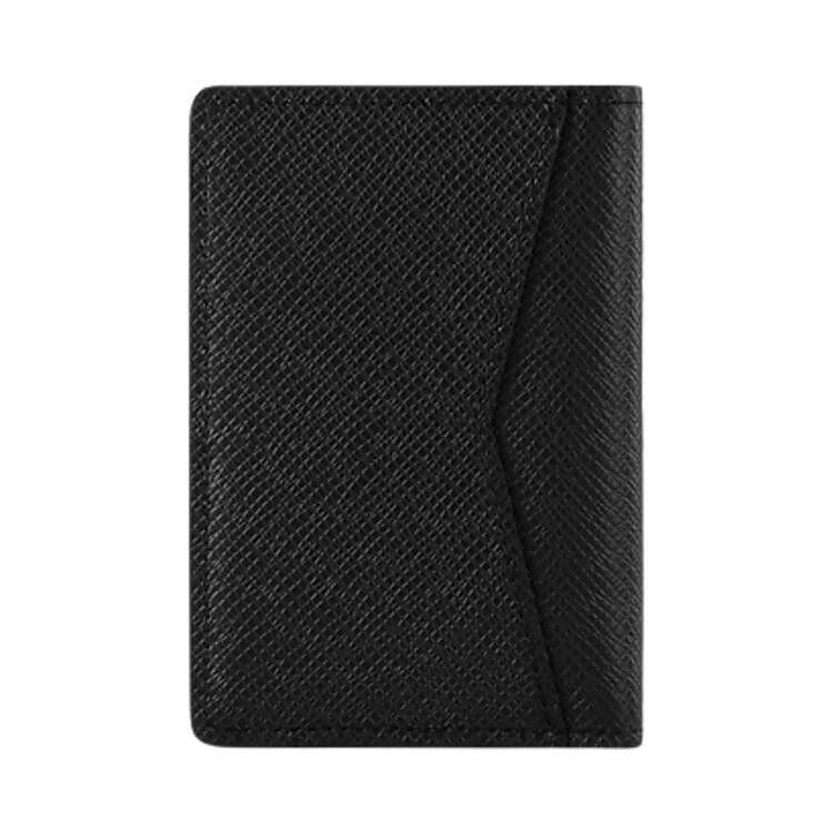 Louis Vuitton Pocket Organizer 'Black Taiga Cowhide Leather'