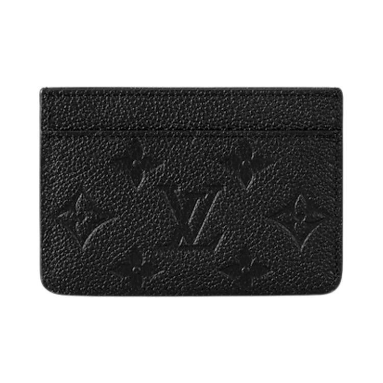 Louis Vuitton Card Holder 'Black Monogram Embossed Empreinte Cowhide Leather'