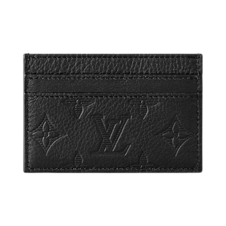 Louis Vuitton Double Card Holder 'Black Monogram Shadow Calf Leather'