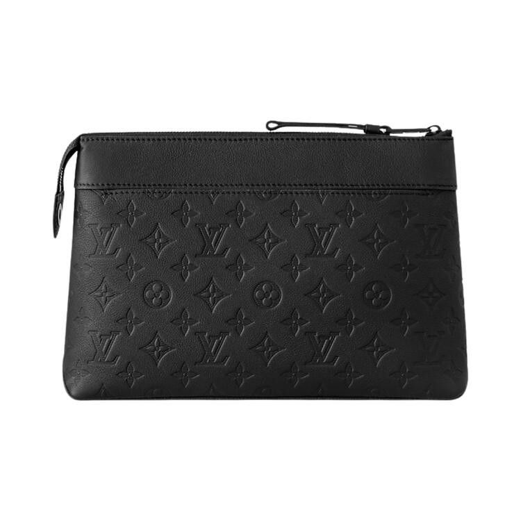 Louis Vuitton Pochette Voyage Souple 'Black Monogram Shadow Calf Leather'