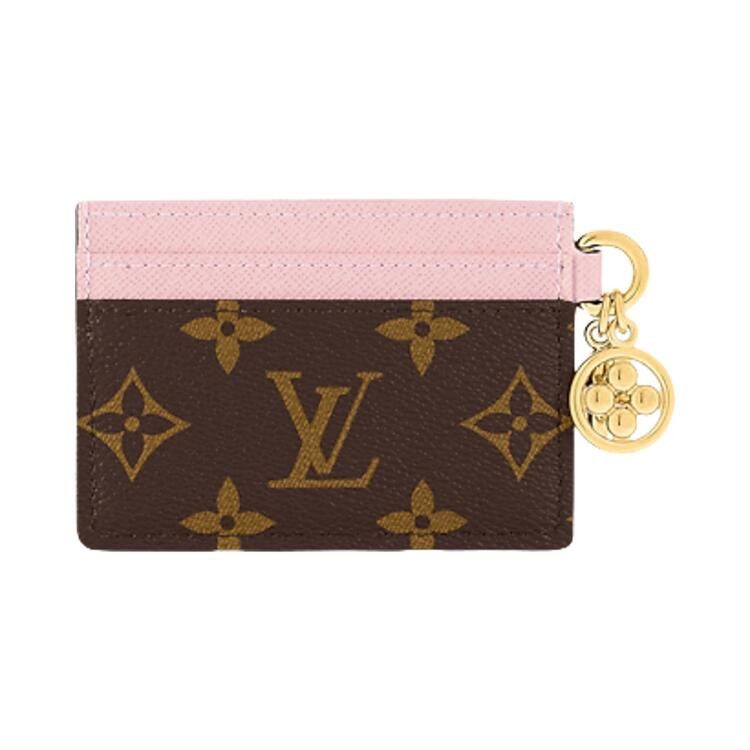 Louis Vuitton LV Charms Card Holder 'Brown Monogram Canvas/Rose Ballerine Pink'
