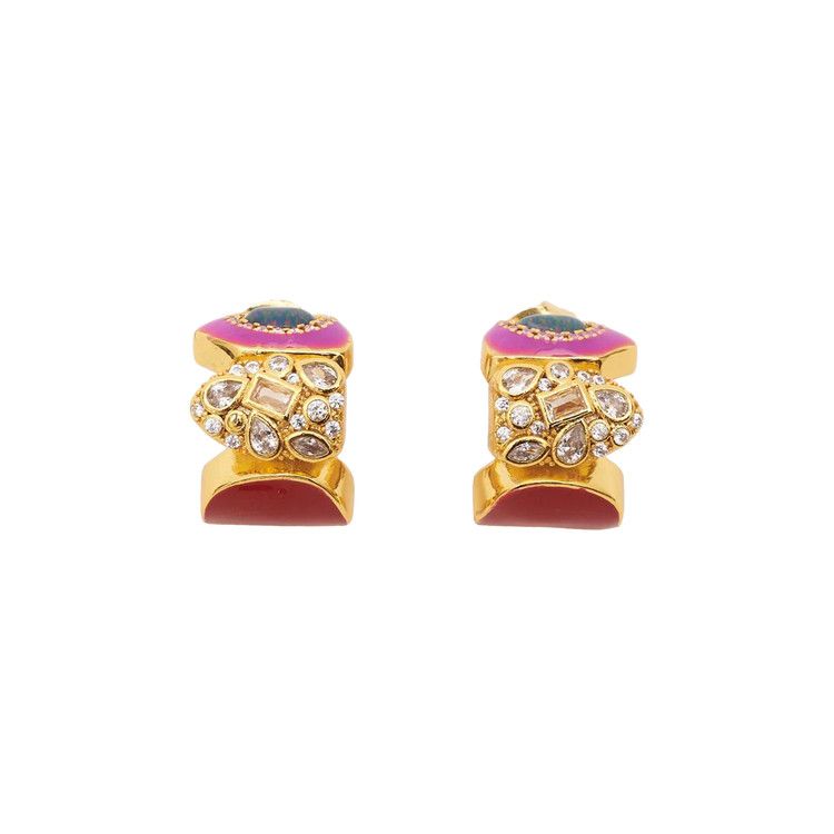 Medea Erin Taylor Earrings With Enamel 'Purple/Red'