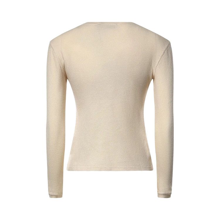 Miu Miu Cotton Bow T-Shirt 'Ecru'