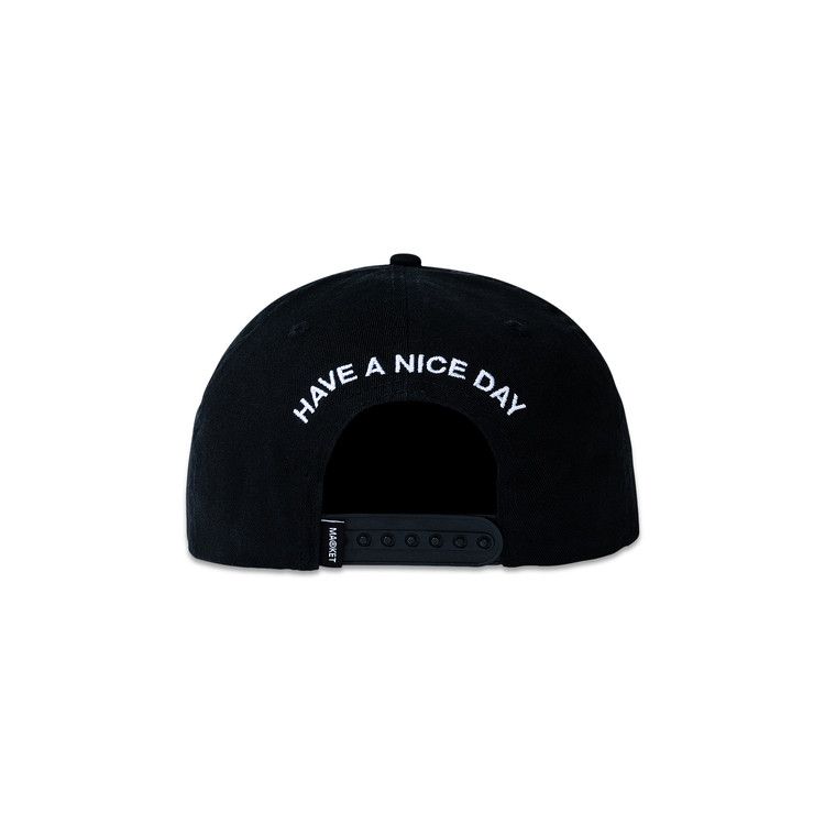 Market Smiley Badge 6 Panel Hat 'Black'
