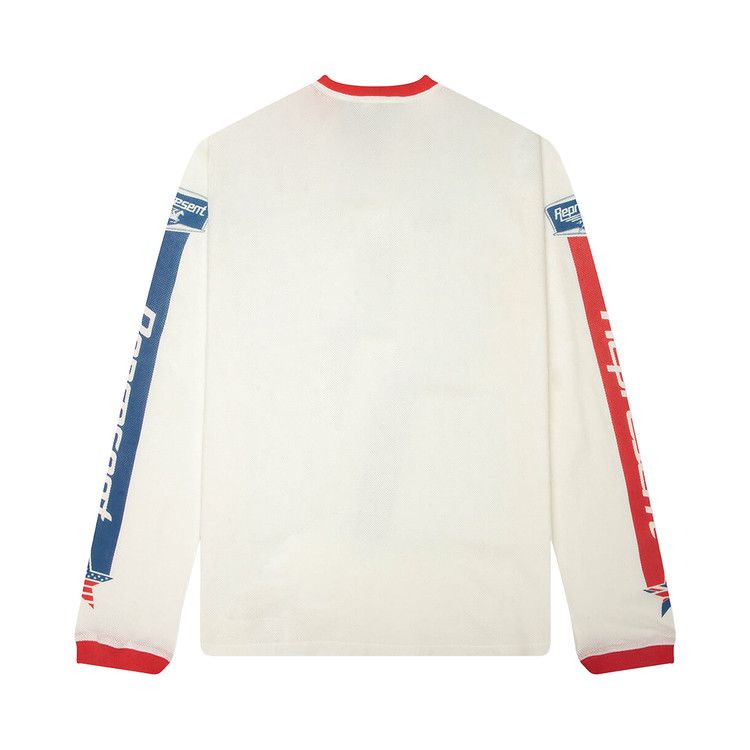 Represent Clo Mesh Pegasus Long-Sleeve T-Shirt 'Flat White'