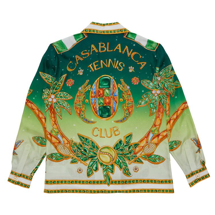 Casablanca Cuban Collar Long-Sleeve Shirt 'Joyaux D'Afrique'