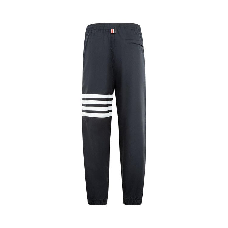 Thom Browne 4 Bar Drawcord Waist Track Pant In Shiny Ripstop 'Navy'