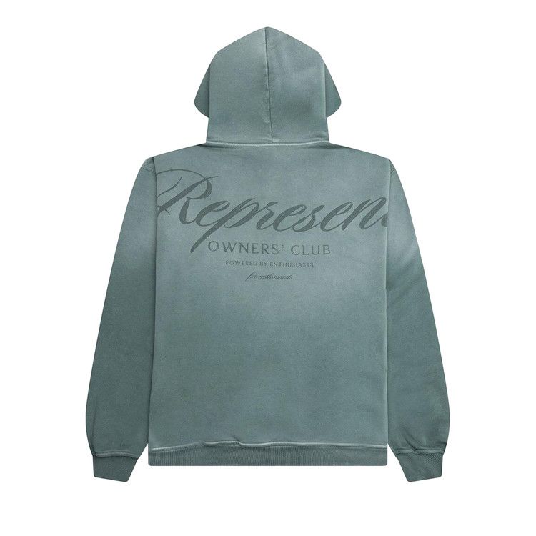 Represent Clo Owners Club Script Hoodie 'Vintage Green'