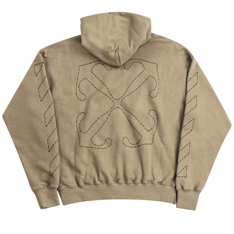 Off-White Off Stitch Skate Hoodie 'Beige/Black'