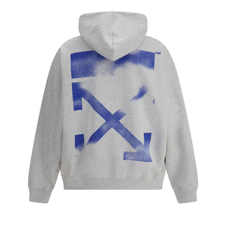 Off-White Stencil Arrow Skate Hoodie 'Grey Melange'