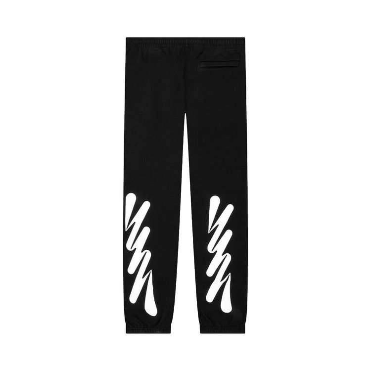 Off-White Wave Diag Slim Sweatpant 'Black/White'