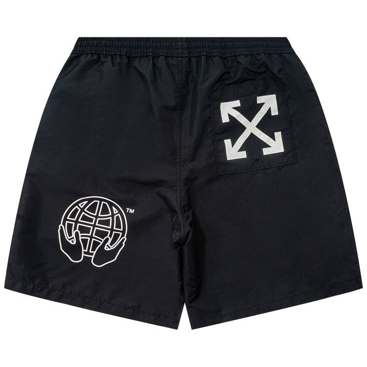 Off-White Exact Opposite Swimshorts 'Black White'
