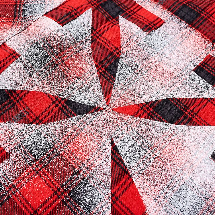 Off-White Stencil Flannel Check Shirt 'Red/Black'