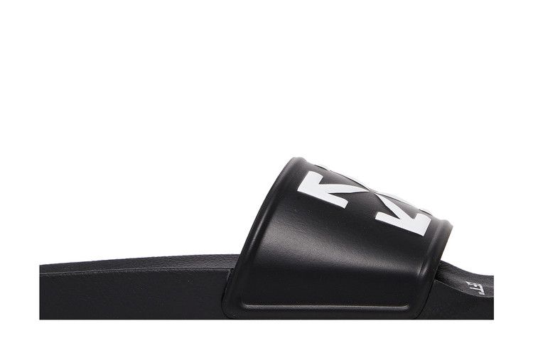 Off-White Logo Print Slide 'Black White'