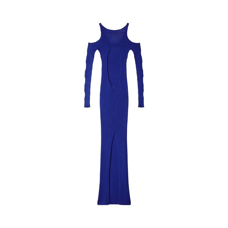 Off-White Hole Net Long Dress 'Blue/Light Blue'