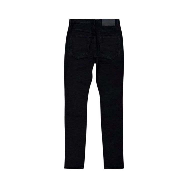 PURPLE BRAND Knee Slit Rinse Slim Denim 'Black'