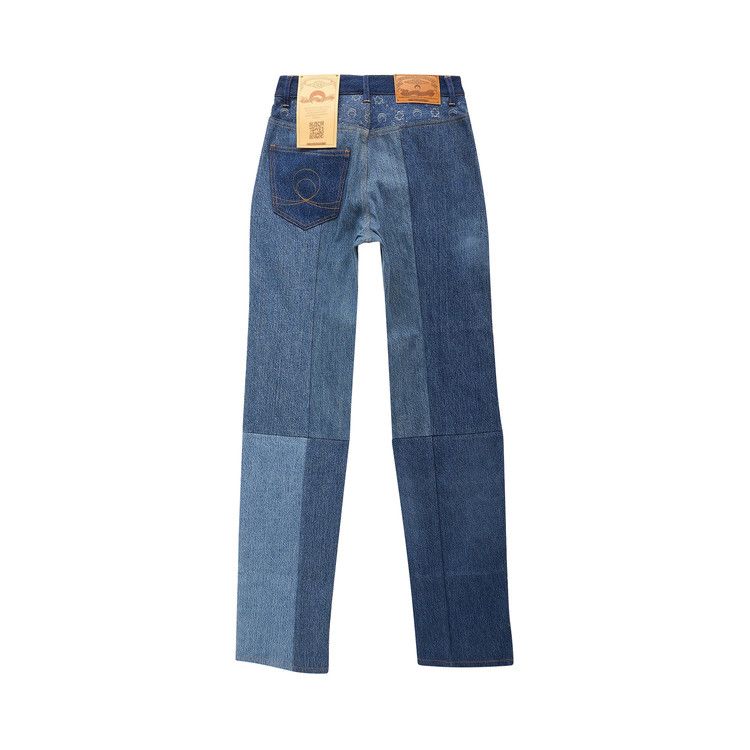 Marine Serre Regenerated Denim Moonogram Pants 'Medium Dark Blue'