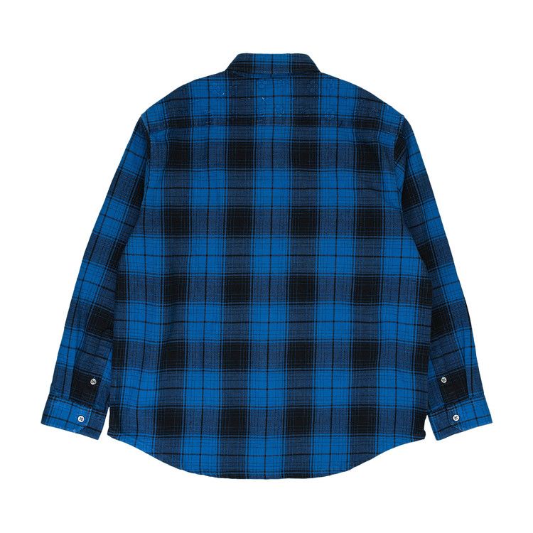 PURPLE BRAND Plaid Flannel Long-Sleeve Shirt 'Blue'