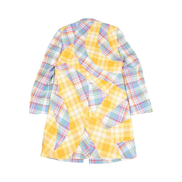 Comme des Garçons Other Plaid Patterns Wool Coat 'Blue/Yellow'