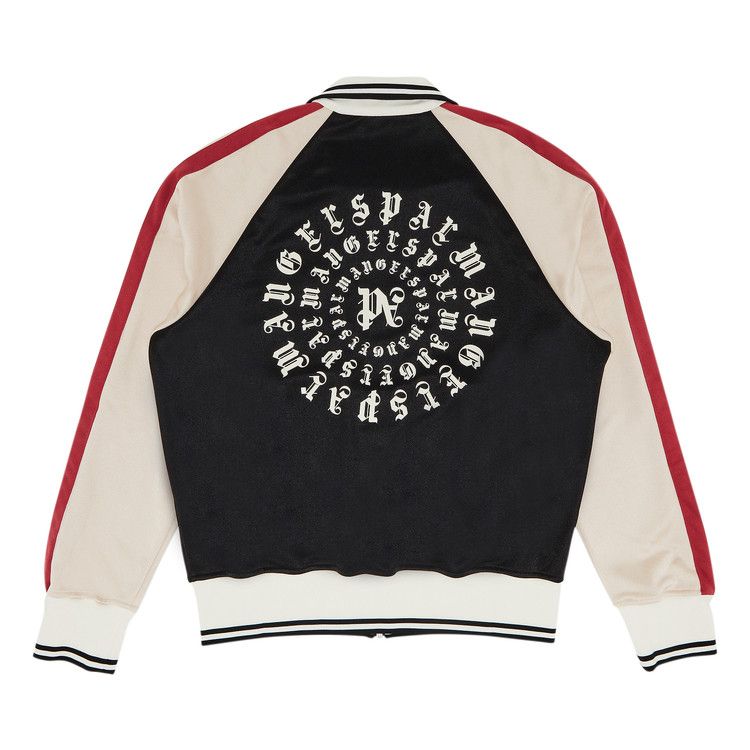 Palm Angels Monogram Colorblock Track Jacket 'Black/Light Red'