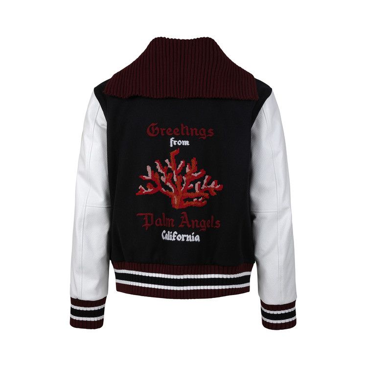 Palm Angels Marine Collar Varsity Jacket 'Navy Blue/Red'